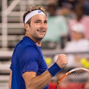 Marinko Matosevic in action during his defeat of No.2 seed John Isner at the ATP Delray Beach Open; CameraSport