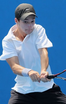 Mitchell Robins in action during the Australian Open 2015 Play-off; Getty Images
