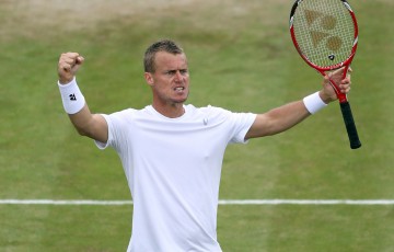 Lleyton Hewitt at the 2014 Wimbledon Championships; Getty Images