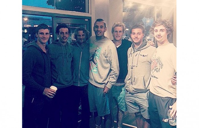 Aussie players hanging out at Starbucks; Matt Ebden Twitter