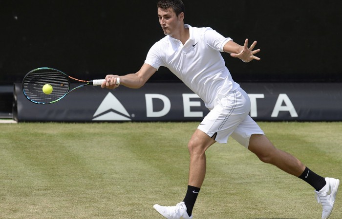 Bernard Tomic in action at the ATP Mercedes Cup in Stuttgart, Germany; Getty Images Bernard Tomic in action at the ATP Mercedes Cup in Stuttgart, Germany; Getty Images