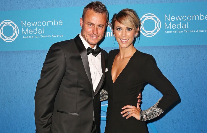 Lleyton and Bec Hewitt at 2015 Newcombe Medal. Photo: Getty Images