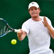 Matt Barton in action during the Wimbledon qualifying event at Roehampton; Getty Images