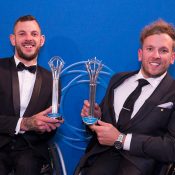 Most Outstanding Athlete with a Disability - Heath Davidson (L) and Dylan Alcott; Fiona Hamilton