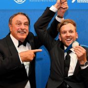 2016 Newcombe Medallist Dylan Alcott (R) wht John Newcombe; Getty Images