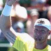 Sam Groth salutes the crowd. Photo: Getty Images