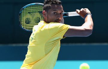Nick Kyrgios was in control from start to finish against Jan Satral. Photo: Getty Images