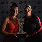 After winning the singles Barty teamed up with Casey Dellacqua to scoop the doubles. Photo: Getty Images