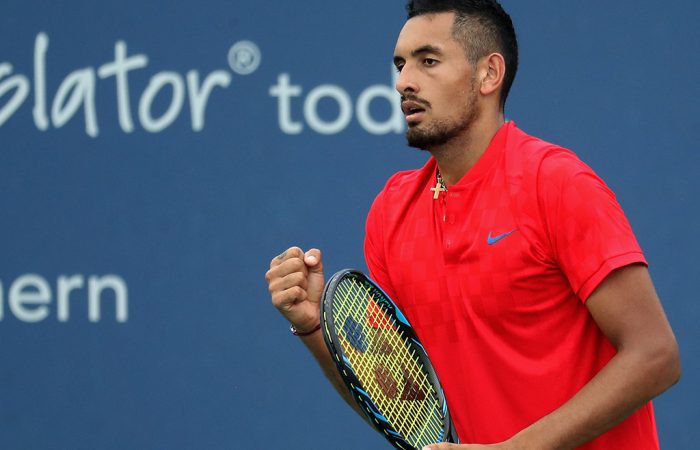 Nick Kyrgios in action at the ATP Cincinnati Masters; Getty Images