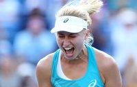 Daria Gavrilova celebrates her first WTA title at the Connecticut Open in New Haven; Getty Images