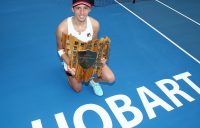 Elise Mertens was the Hobart International champion in 2017; Getty Images