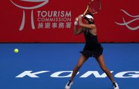 Lizette Cabrera in action at the WTA tournament in Hong Kong, where she reached the quarterfinals; Getty Images