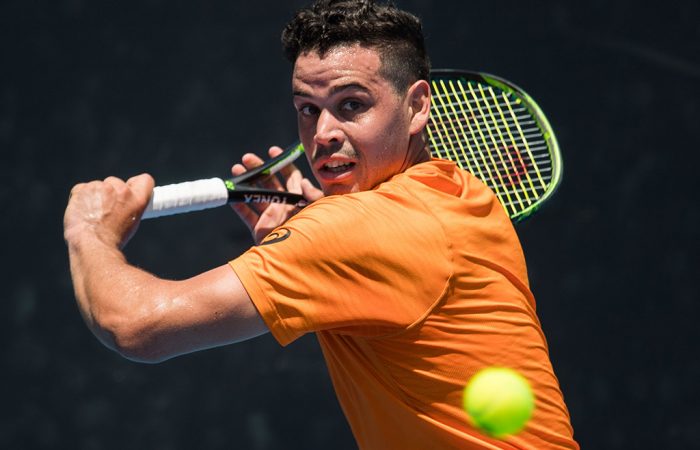 Alex Bolt in action at the Australian Open 2018 Play-off; Elizabeth Xue Bai