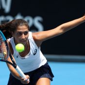 Jaimee Fourlis is taking her loss in Hobart as a learning curve before the Australian Open. (Photo by Robert Cianflone/Getty Images)