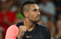 Nick Kyrgios booked his third round place in straight sets.