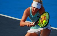 Daria Gavrilova in action during her first-round victory over Madison Brengle at the WTA tournament in Acapulco; Getty Images