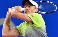 John Millman in action during his second-round loss to Benoit Paire at the Open Sud de France in Montpellier; Getty Images