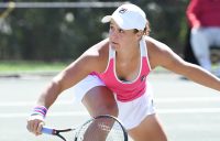 Ash Barty in action during her third-round loss to Anastasija Sevastova in Charleston (photo credit: Arielle Simmons/Volvo Car Open)