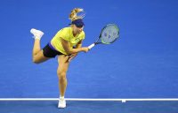 Daria Gavrilova practises ahead of Australia's Fed Cup World Group Play-off tie against the Netherlands; Getty Images