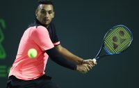 PREPARING: Nick Kyrgios is playing doubles in Lyon this week to test his elbow ahead of the French Open; Getty Images