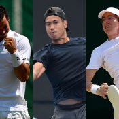 (L-R) Alex Bolt, Jason Kubler and John-Patrick Smith have qualified for Wimbledon in 2018; Getty Images