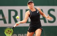 FIGHTER: Daria Gavrilova lines up a forehand during her French Open second round win; Getty Images