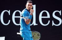 PUMPED UP: Nick Kyrgios celebrates his quarterfinal win over Feliciano Lopez; Getty Images