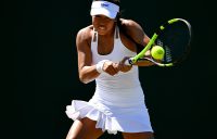 Lizette Cabrera in action during the Wimbledon qualifying event at Roehampton; Getty Images