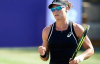 Sam Stosur in action during her second round victory over Lara Arruabarrena in Mallorca (photo credit Manuel Queimadelos/Mallorca Open)