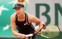PARIS, FRANCE - MAY 29: Daria Gavrilova of Australia serves during the ladies singles first round match against Sorana Cirstea of Romania during day three of the 2018 French Open at Roland Garros on May 29, 2018 in Paris, France. (Photo by Matthew Stockman/Getty Images)
