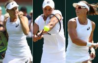 (L-R) Daria Gavrilobva, Ash Barty and Sam Stosur will all straight-sets winners in the first round at Wimbledon on Day 2; Getty Images