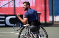 Heath Davidson in action at the British Open Wheelchair Tennis Championships, where he reached the semifinals; Getty Images