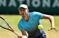 John Millman in action at the Wimbledon lead-up event in Eastbourne; Getty Images