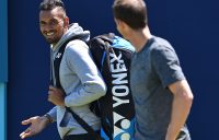 Nick Kyrgios (L) and Andy Murray at Queen's Club; Getty Images