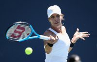 Ajla Tomljanovic in action during her second-round victory over Magdalena Frech at the Silicon Valley Classic in San jose; Getty Images