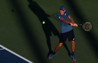 Alex De Minaur in action during his second-round win over Frances Tiafoe at the US Open; Getty Images