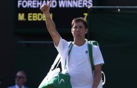 Matt Ebden celebrates his victory over David Goffin in the first round at Wimbledon; Getty Images