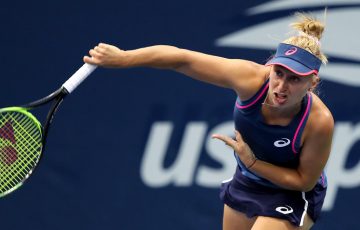 Daria Gavrilova in action during her first-round victory at the US Open; Getty Images