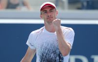 NEW YORK, NY - SEPTEMBER 01: John Millman of Australia celebrates a point during his men's singles third round match against Mikhail Kukushkin of Kazakhstan on Day Six of the 2018 US Open at the USTA Billie Jean King National Tennis Center on September 1, 2018 in the Flushing neighborhood of the Queens borough of New York City. (Photo by Elsa/Getty Images)