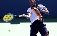 NEW YORK, NY - AUGUST 30: Nick Kyrgios of Australia returns the ball during his men's singles second round match against Pierre-Hugues Herbert of France on Day Four of the 2018 US Open at the USTA Billie Jean King National Tennis Center on August 30, 2018 in the Flushing neighborhood of the Queens borough of New York City. (Photo by Al Bello/Getty Images)