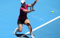 Ash Barty trains at the Hopman Cup, where she is representing Australia with Matt Ebden (Getty Images)