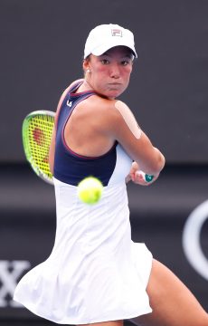 Gabriella Da Silva-Fick competes in the junior tournament at Australian Open 2018; Getty Images