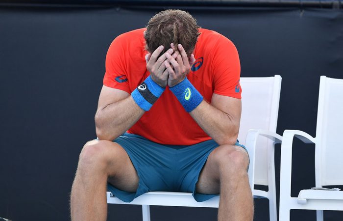 James Duckworth reacts after winning the Australian Open 2019 Play-off (photo: Elizabeth Xue Bai)