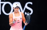 Ash Barty wins her first-round match at the Australian Open (Getty Images)