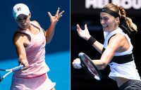 Ash Barty (L) and Petra Kvitova will go head-to-head in the Australian Open quarterfinals (Getty Images)