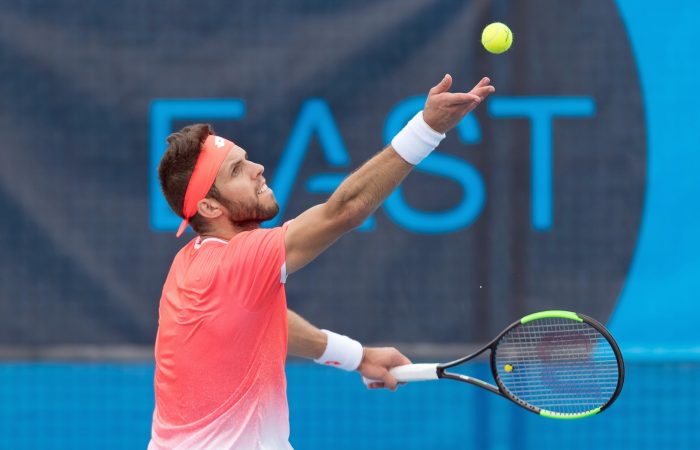 Jiri VESELY (CZE) [3] during day two of the East Hotel Canberra Challenger 2019 #EastCBRCH. Match was played at Canberra Tennis Centre in Lyneham, Canberra, ACT on Monday 7 January 2019. Photo: Ben Southall. #Tennis #Canberra