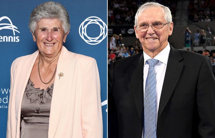 Roy Emerson (R) and Judy Dalton were honoured on Australia Day 2019 with Order of Australia medals (Getty Images)