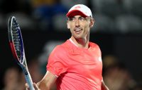 John Millman celebrates his victory over Marton Fucsovics in the second round of the Sydney International (Getty Images)