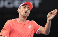 John Millman in action at the Brisbane International (Getty Images)
