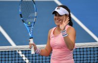 Kimberly Birrell celebrates her second-round win over No.29 seed Donna Vekic at the Australian Open (Getty Images)